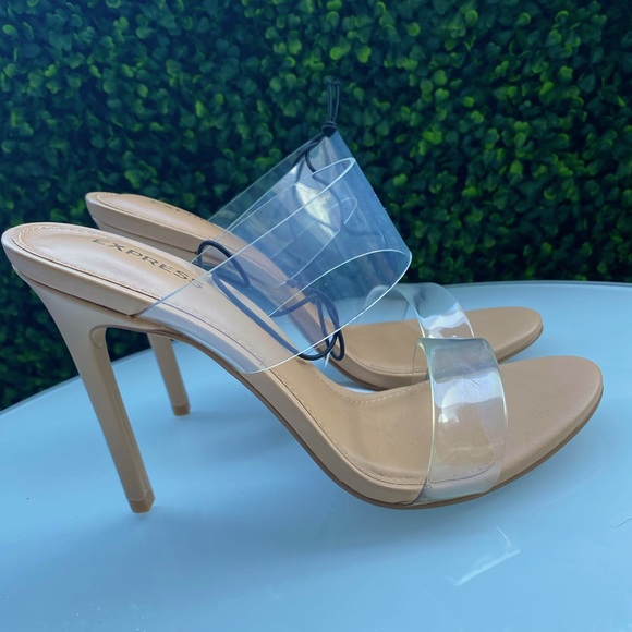 Express Shoes - Express Clear with Nude heels. NWT.